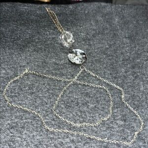Elegant Silver Necklace with Crystal Pendant